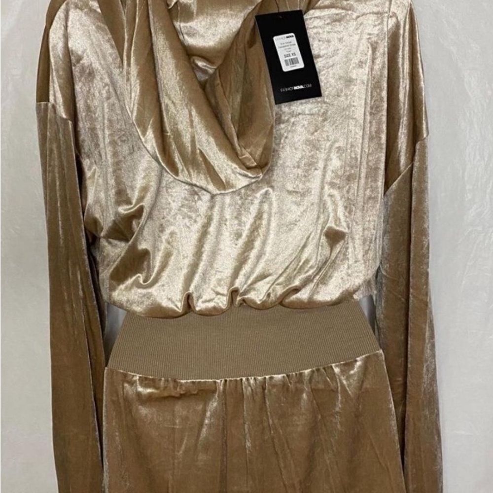Fashion Nova Velvet Sweatshirt Dress Size XS - Picture 6 of 6